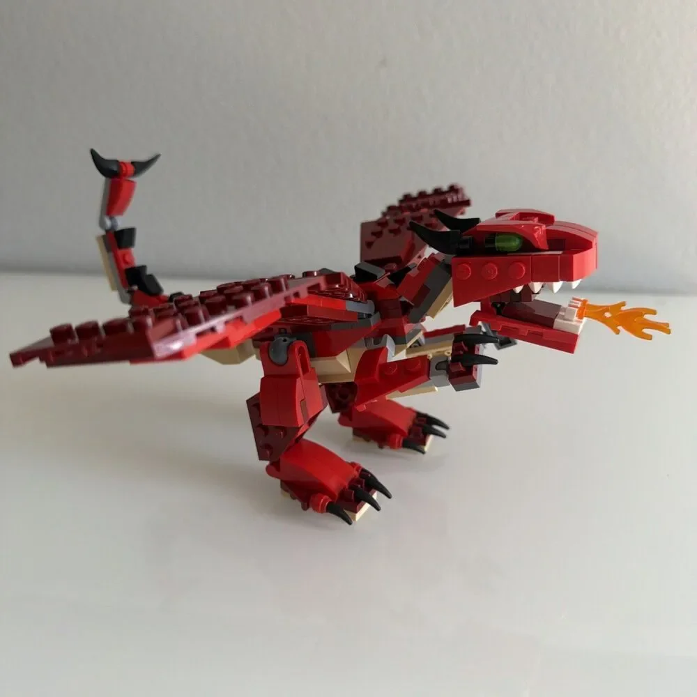 Lego Creator: Red Creatures 31032 Retired Complete Dragon Snake And Scorpion